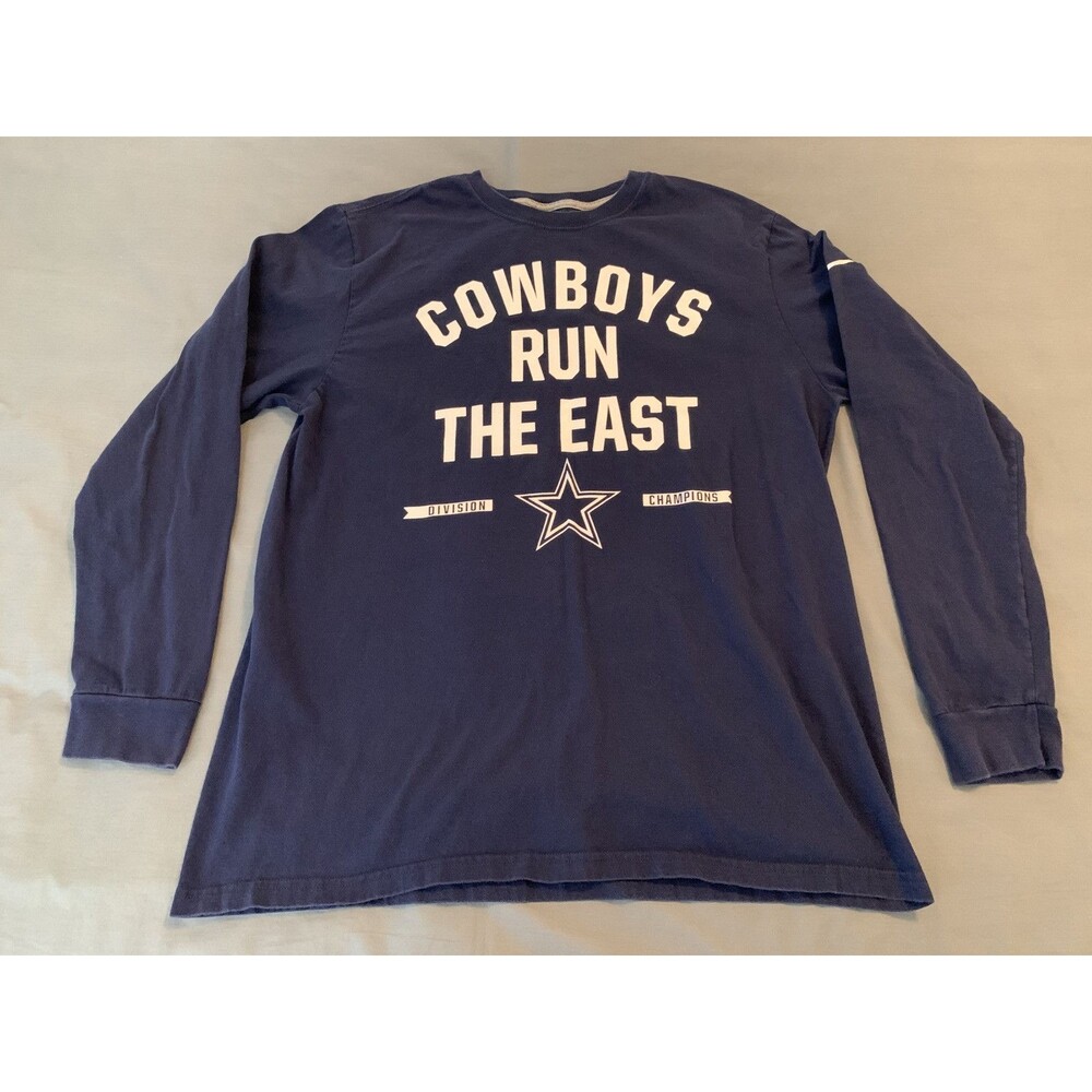 Nike Dallas Cowboys Run The East Long Sleeve Tee Shirt Men's XL Dallas Blue NFL - Picture 1 of 6